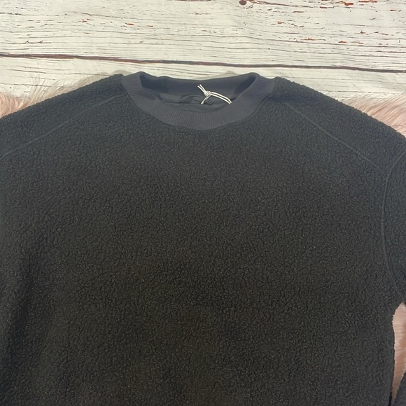 NWT Everlane Teddy Crew Neck Black Sherpa Sweatshirt Oversized Sweatshirt - Picture 5 of 8